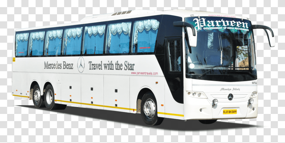 Parveen Travels Semi Sleeper Bus, Vehicle, Transportation, Tour Bus, Person Transparent Png