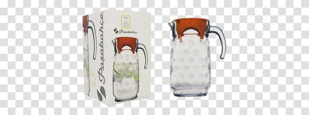 Pasabahce Space Jug With Plastic Red Cover Jug, Diaper, Stein, Water Jug, Ice Transparent Png