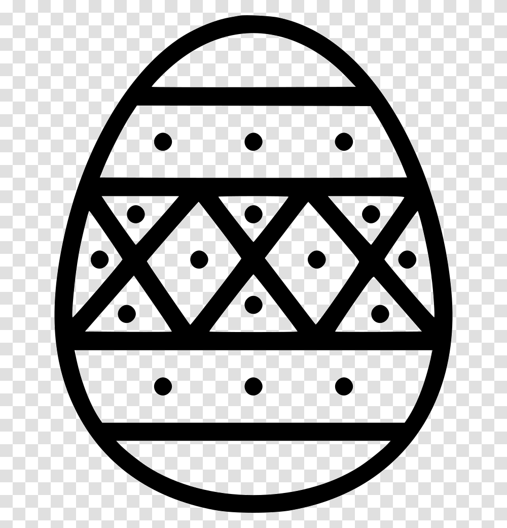 Paschal Egg Decorated Decoration Dots Stripes Puerto Rico Black And White, Food, Clock Tower, Architecture, Building Transparent Png