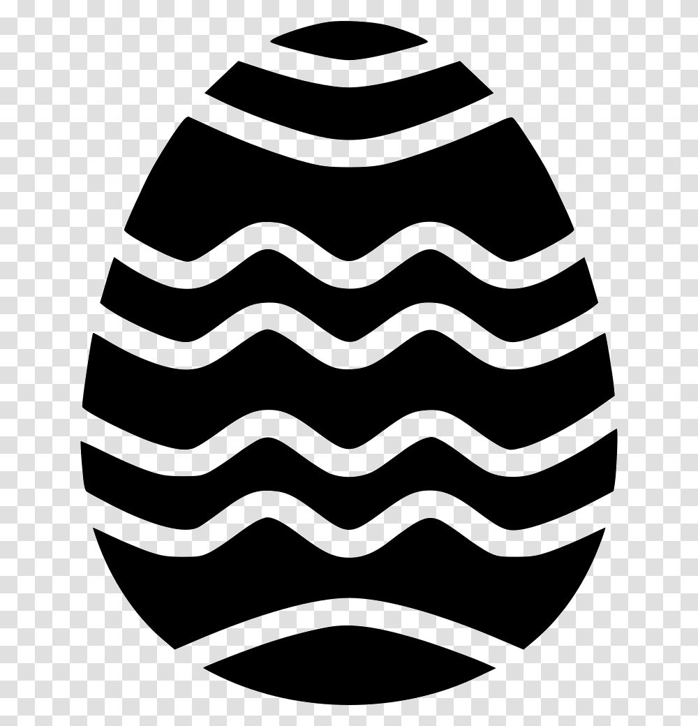 Paschal Egg Decorated Decoration Stripes Waves Illustration, Stencil, Apparel, Mustache Transparent Png