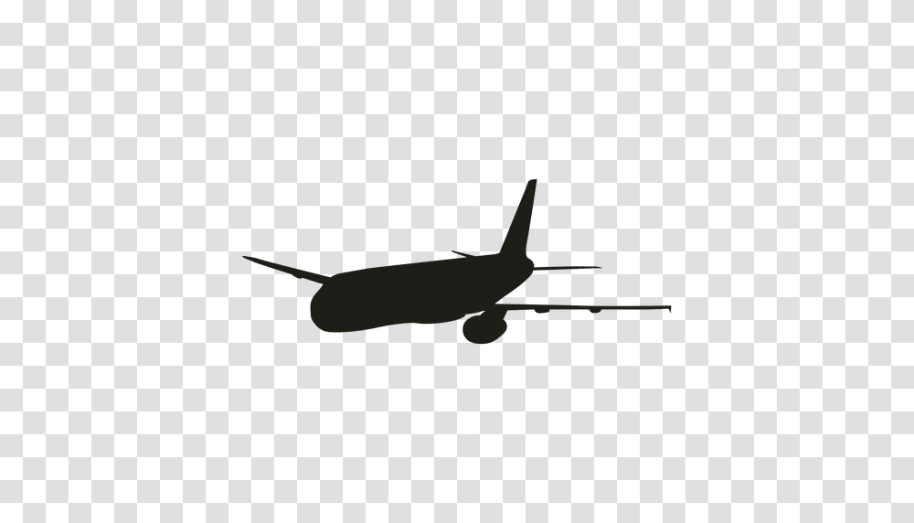 Passenger Airplane In Flight Silhouette, Aircraft, Vehicle, Transportation, Airliner Transparent Png