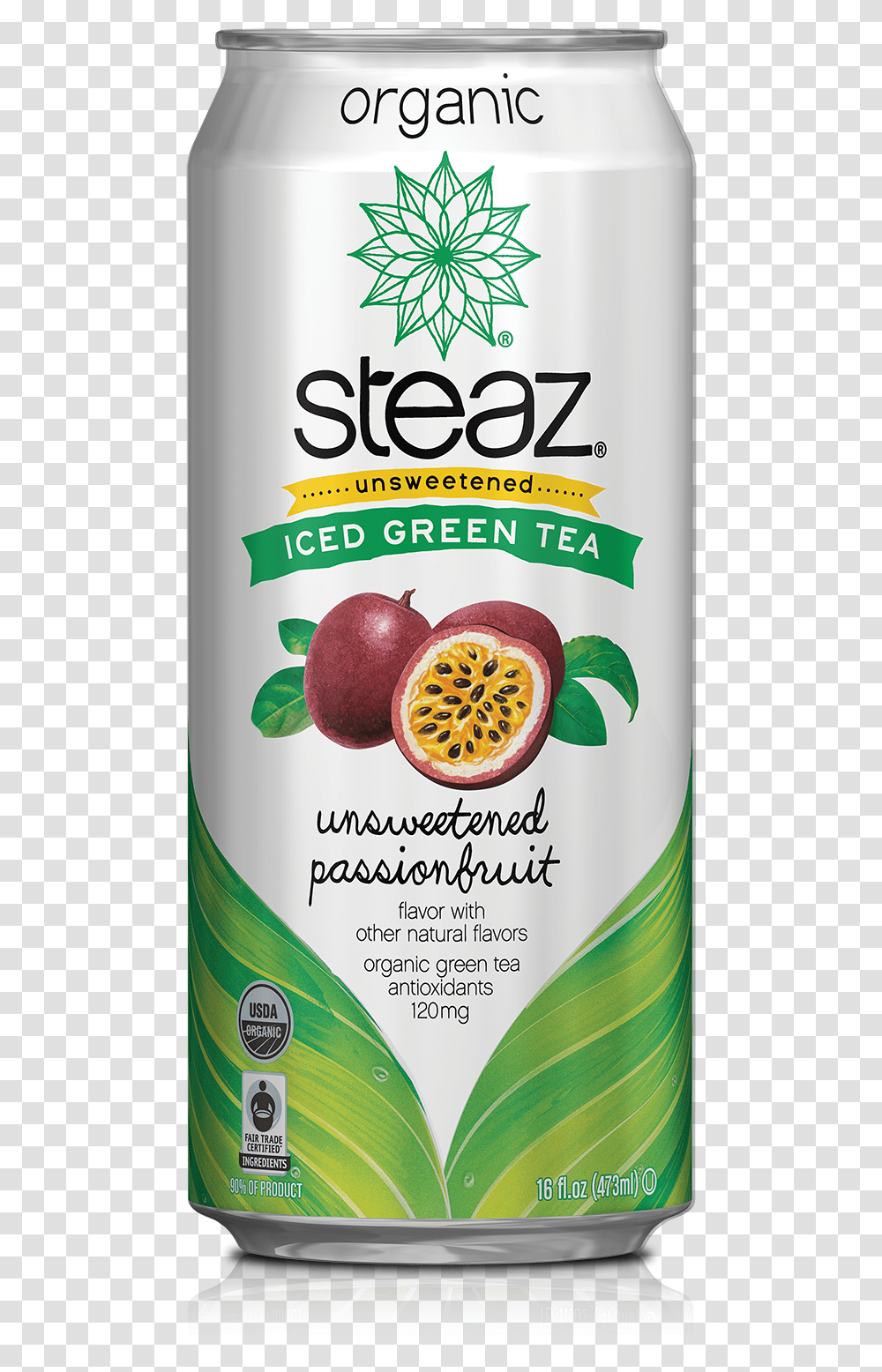 Passion Fruit Steaz Blueberry Pomegranate Green Tea, Tin, Can, Canned Goods, Aluminium Transparent Png