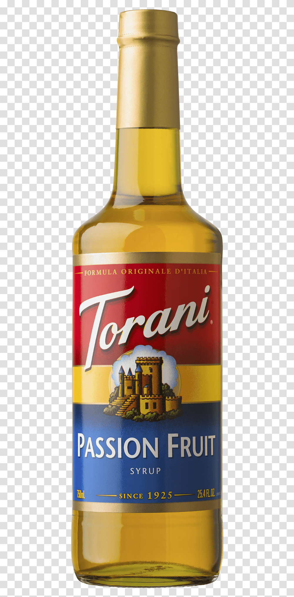 Passion Fruit Syrup 750ml 2048px Torani Syrup, Liquor, Alcohol, Beverage, Bottle Transparent Png