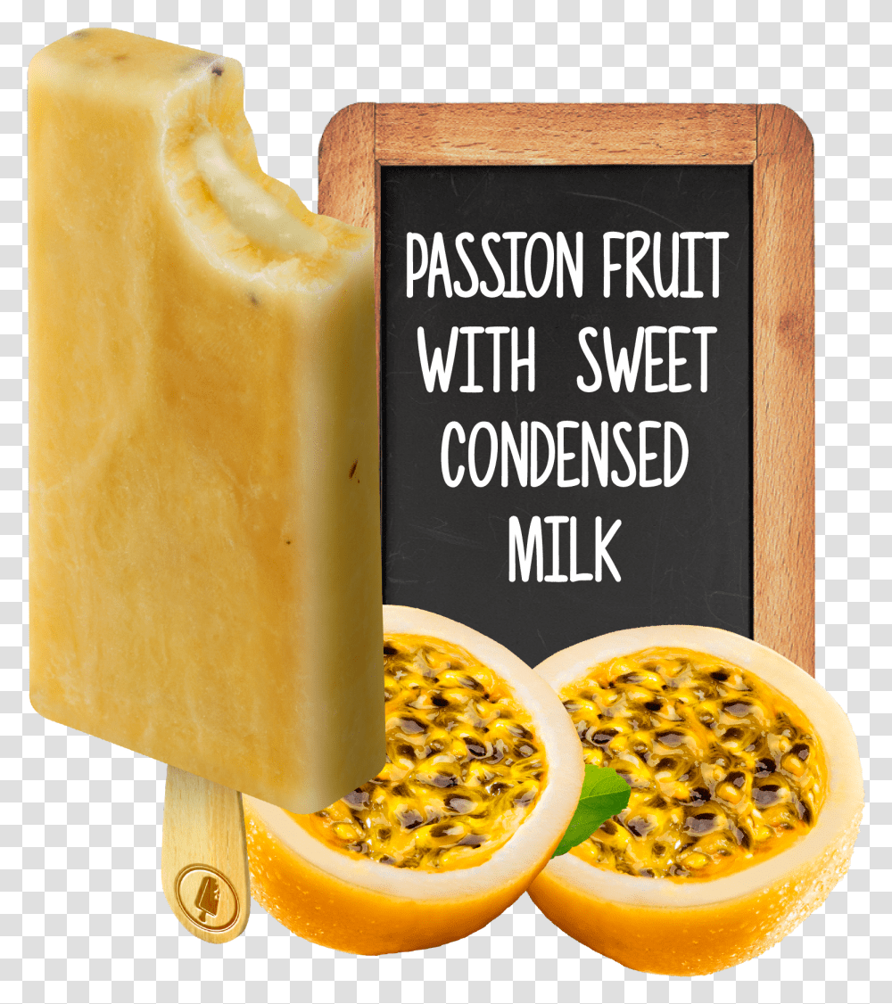 Passion Fruit With Sweet Condensed Milk Paletas In Usa, Plant, Food, Ice Pop, Papaya Transparent Png