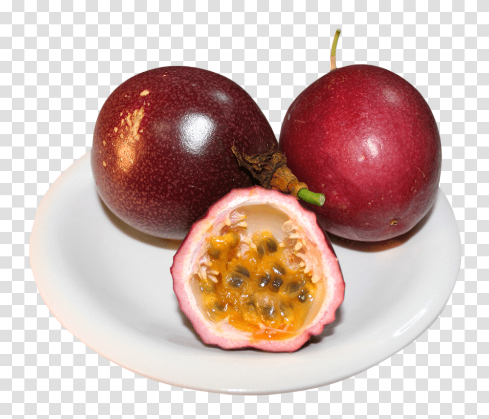 Passion Fruits On Plate Image, Apple, Plant, Food, Produce Transparent Png