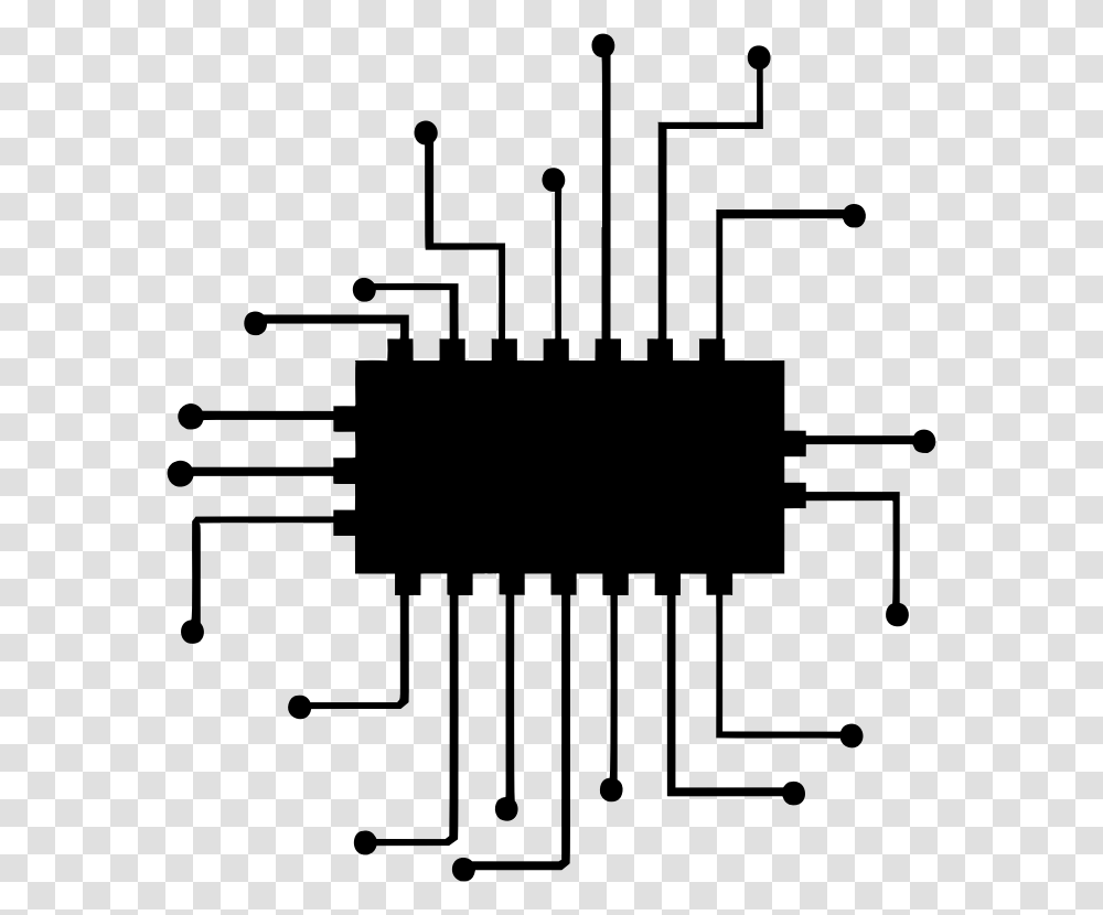 Passive Circuit Componentdiagramline Computer Chip Clipart, Gray, World Of Warcraft Transparent Png