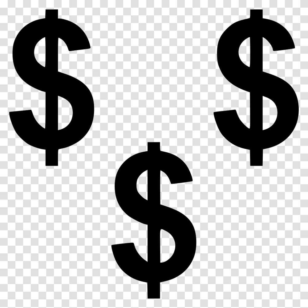 Passive Income Dollar Signs Money Wealth Dollar Signs Black And White, Stencil, Alphabet Transparent Png
