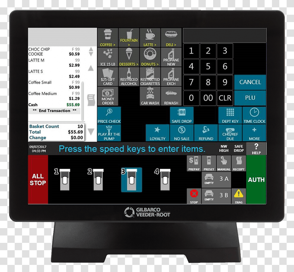 Passport Point Of Sale Gilbarco Pos, Monitor, Screen, Electronics, Display Transparent Png