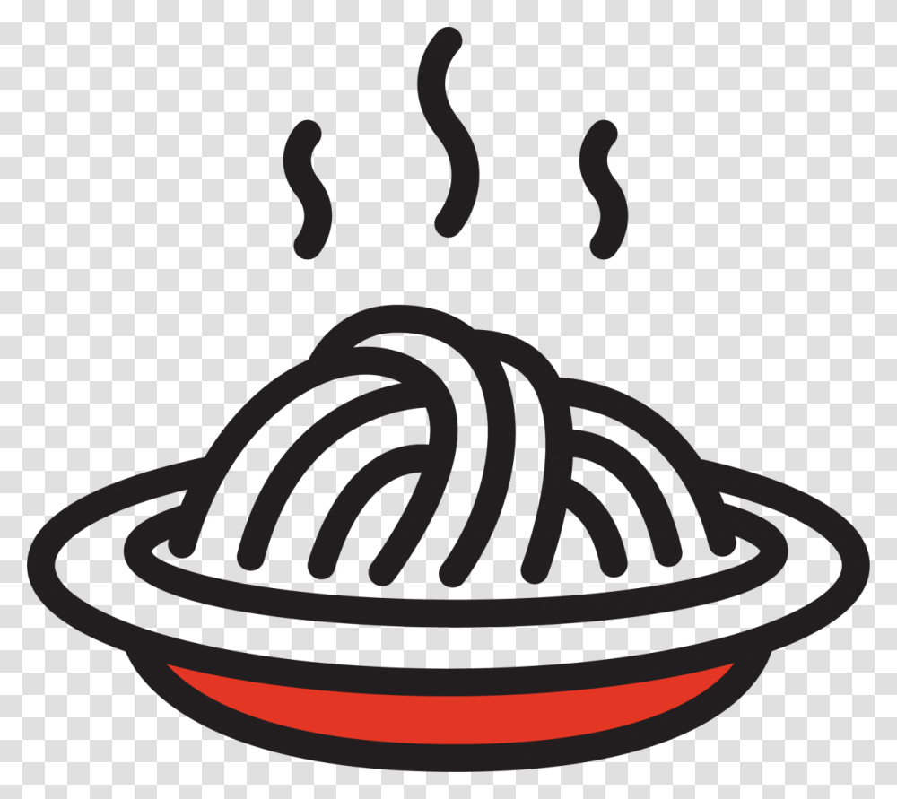 Pasta Black And White, Meal, Food, Dish Transparent Png