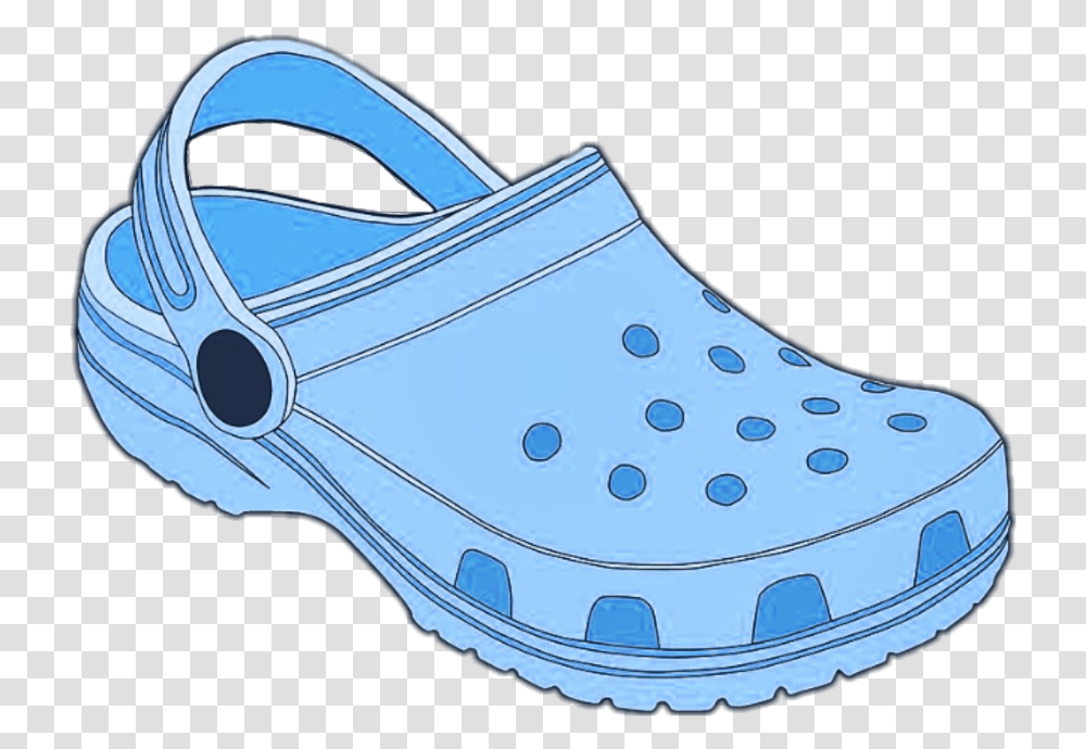 Pastel Blue Croc Vsco Girl Stickers Crocs, Apparel, Shoe, Footwear Transparent Png