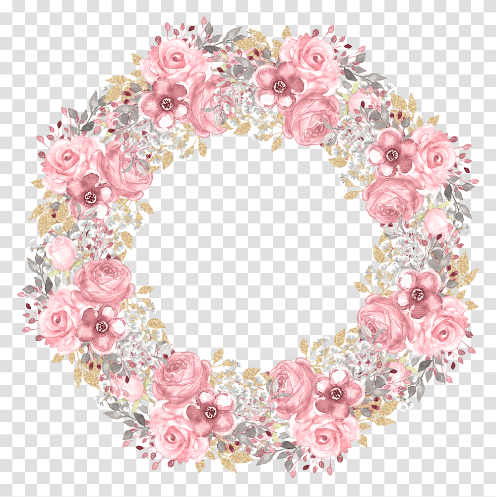 Pastel Color Flower Wreath, Floral Design, Pattern Transparent Png