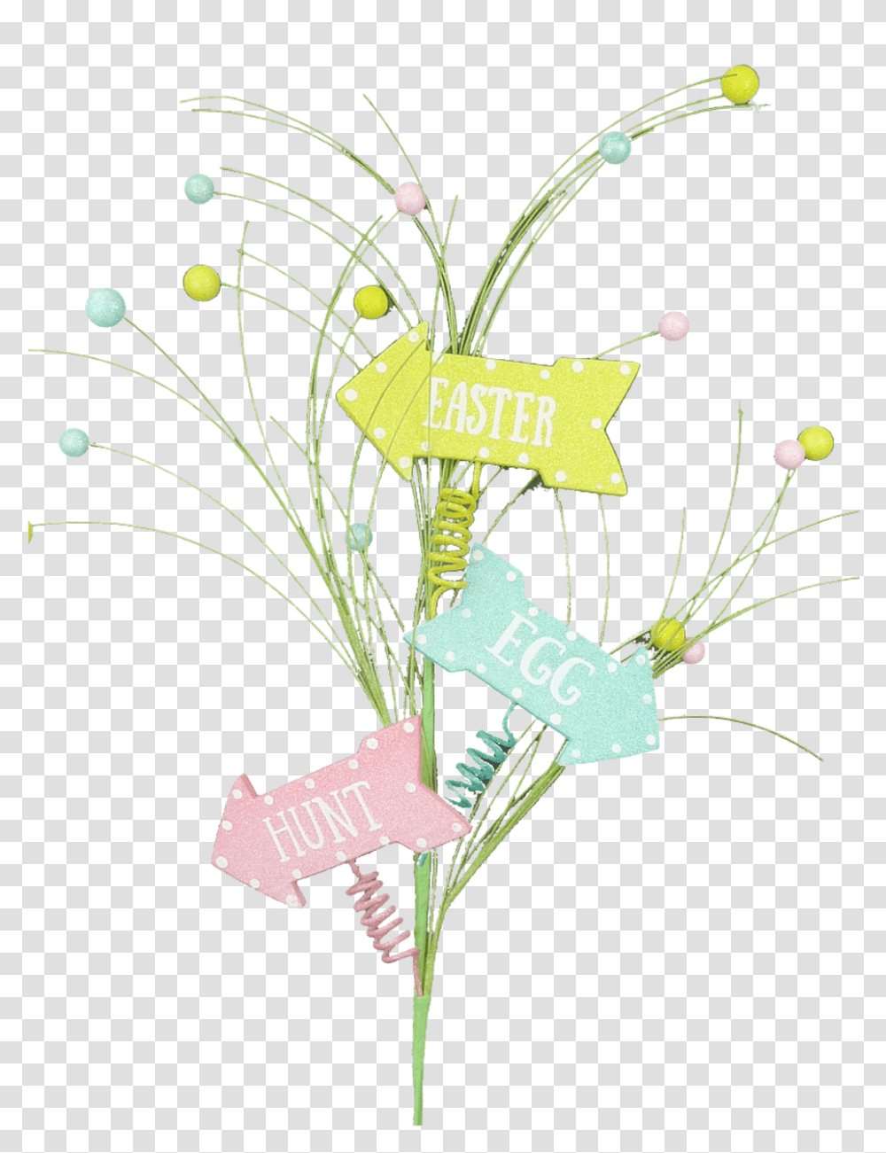 Pastel Easter Egg Hunt Sign Spray Bouquet, Graphics, Art, Floral Design, Pattern Transparent Png