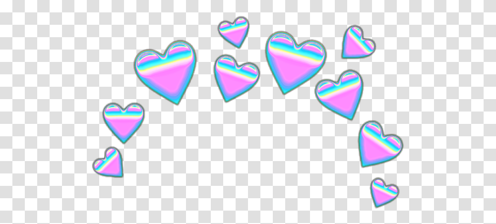 Pastel Emoji Holographic Hearts Crown Blue And Red Heart Emoji, Interior Design, Indoors, Light, Plectrum Transparent Png