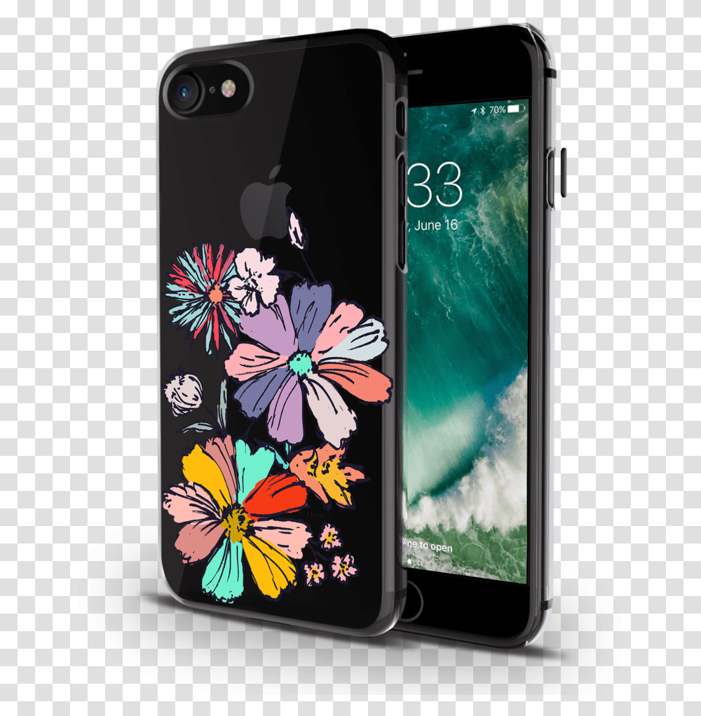 Pastel Flowers Clear Case For Iphone 78 - Koveru Iphone 7, Mobile Phone, Electronics, Cell Phone Transparent Png