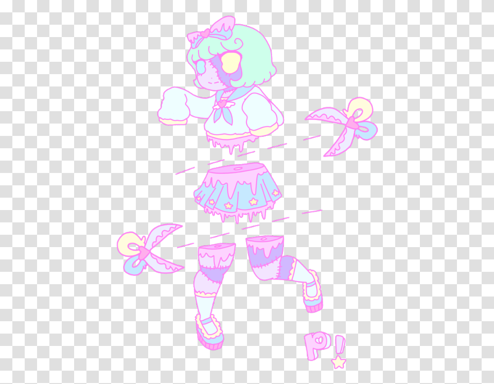 Pastel Goth Cartoon, Person, Drawing, Leisure Activities Transparent Png