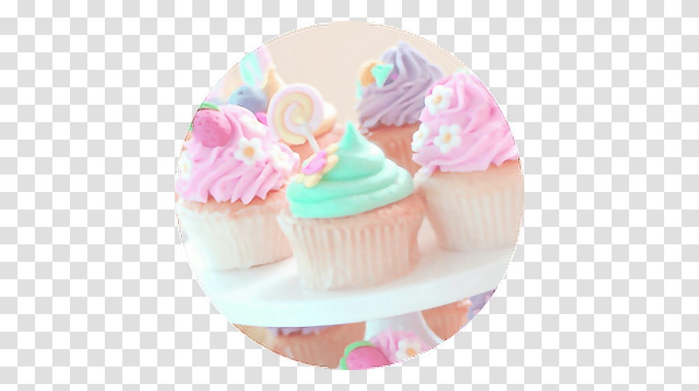 Pastel Pastelcolors Sweets Treats Circle, Cupcake, Cream, Dessert, Food Transparent Png