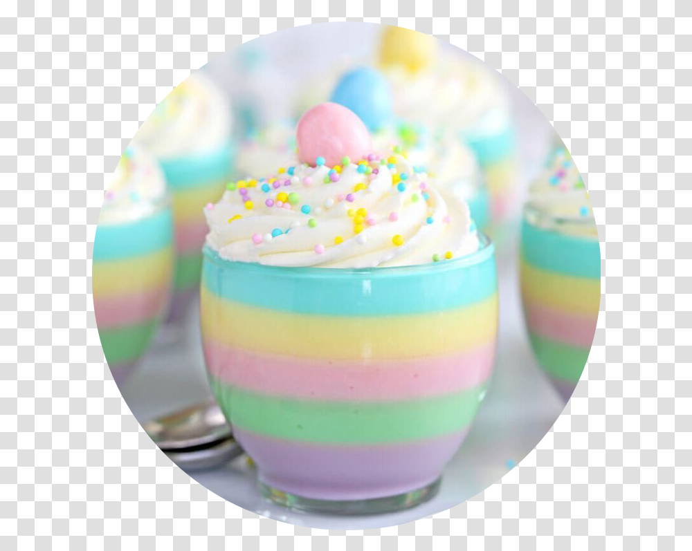 Pastel Pastelcolors Sweets Treats Rainbow Gelatin, Cream, Dessert, Food, Creme Transparent Png