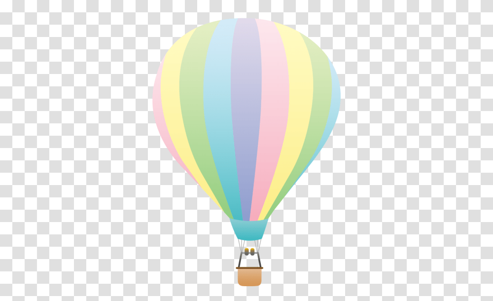 Pastel Rainbow Hot Air Balloon Hot Air Balloons Air Balloon, Aircraft, Vehicle, Transportation Transparent Png