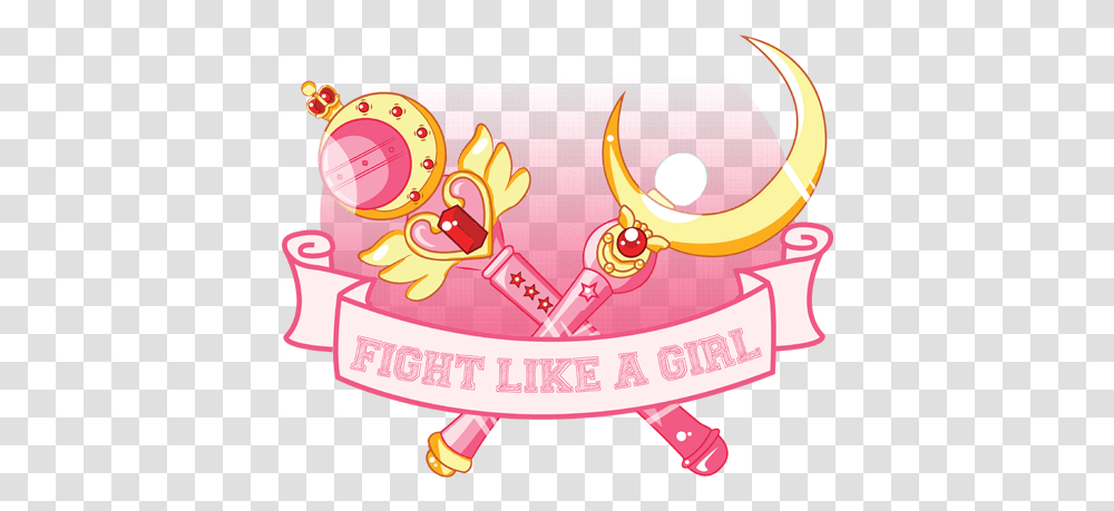 Pastel Sailor Moon And Image Fight Like A Girl, Label, Meal, Food Transparent Png