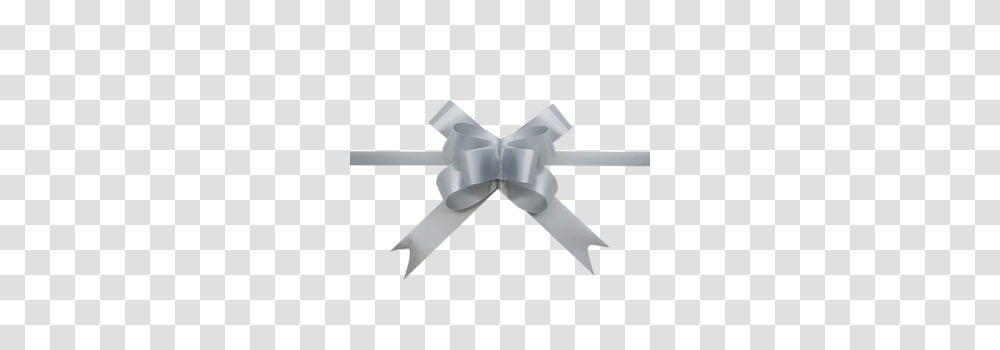 Pastel Silver Pull Bows Pale Silver Gift Bow Pale Grey Bow Grey, Cross, Paper Transparent Png