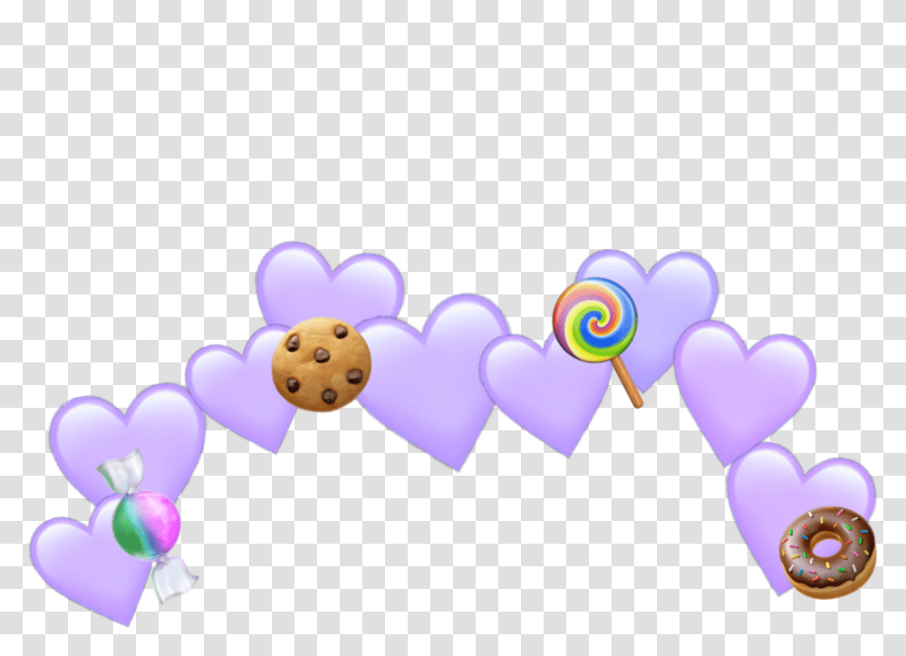 Pastelpurple Purple Emoji Hearts Sweets Donut Cookie Throw Up Emoji Aestetic, Graphics, Toy, Crowd, Candy Transparent Png