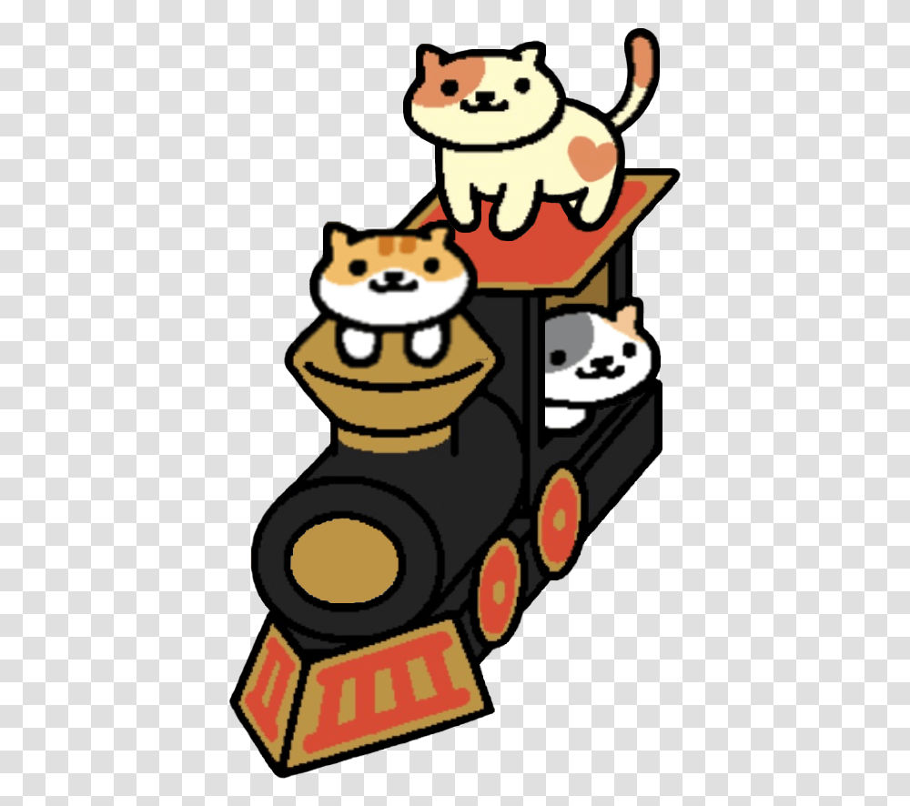 Pasty Peaches And Pumpkin On The Cardboard Choo Choo Neko Atsume, Snowman, Winter, Outdoors, Nature Transparent Png