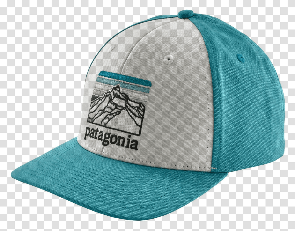Patagonia Line Logo Hat White Baseball Cap, Clothing, Apparel Transparent Png