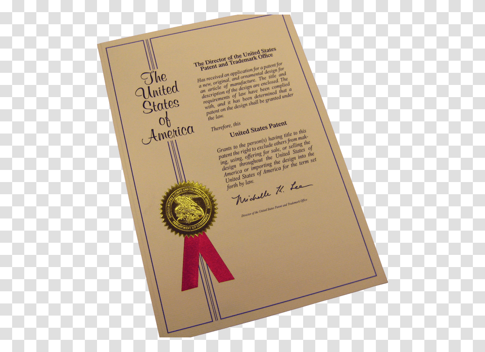 Patent Certificate Edit Copyright Certificate From Uspto, Book, Logo Transparent Png