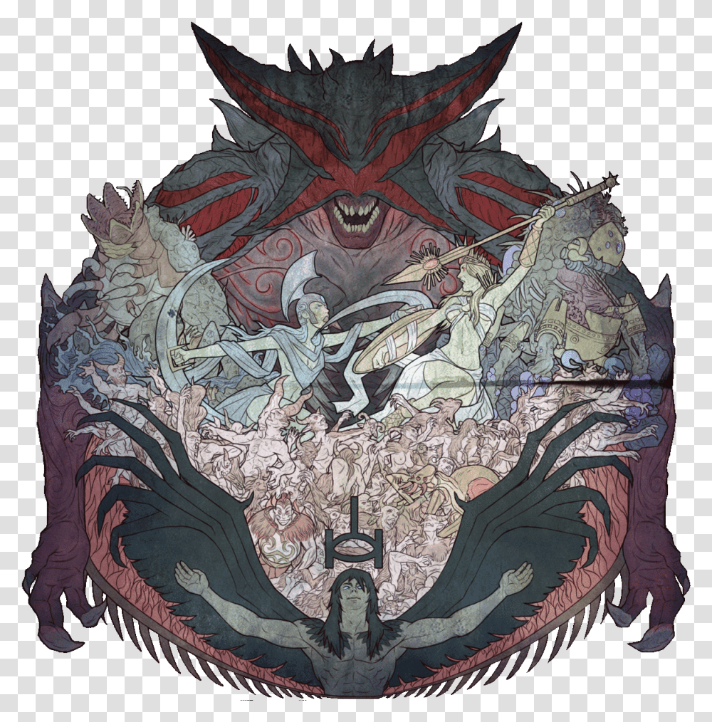 Path Of Exile Pantheon, Dragon, Painting, Statue Transparent Png
