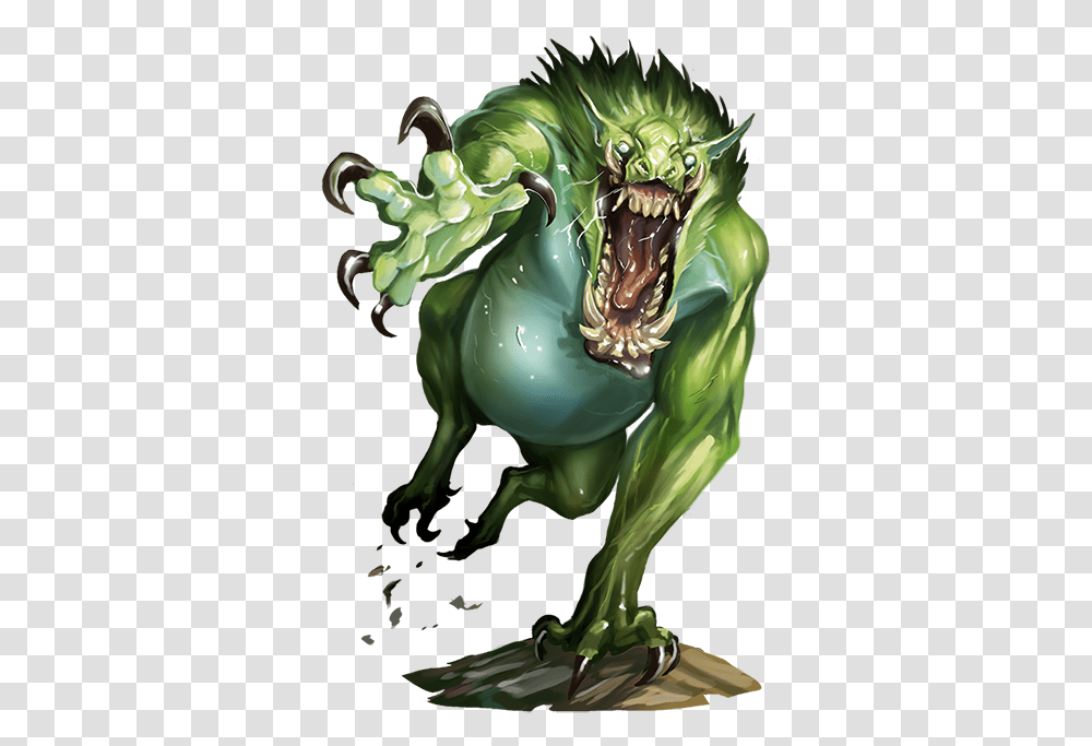 Pathfinder Moss Troll, Dragon, Green Transparent Png