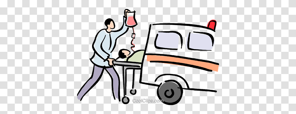 Patient Being Loaded Into An Ambulance Royalty Free Vector Clip, Van, Vehicle, Transportation, Moving Van Transparent Png