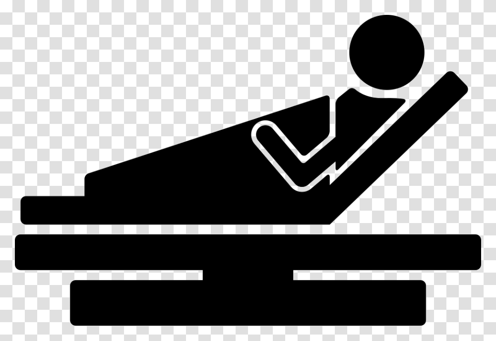Patient In Hospital Bed, Silhouette, Triangle, Stencil Transparent Png