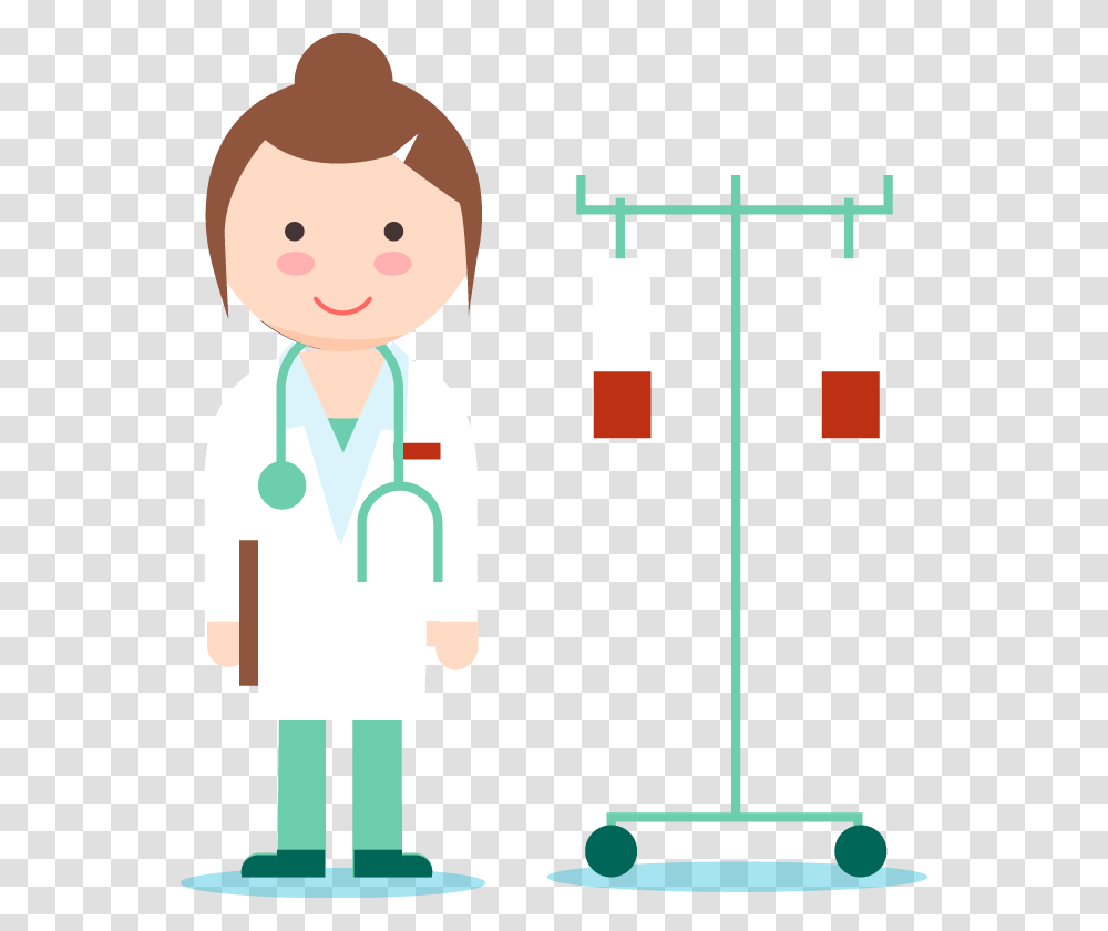 Patient Nursing Doctor Health Female Medicine Care Physician Cartoon, Plot, Diagram, Measurements Transparent Png