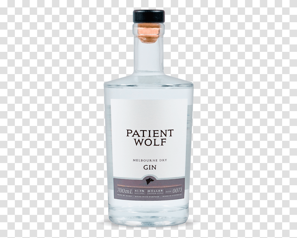 Patient Wolf Premium Dry Gin, Liquor, Alcohol, Beverage, Drink Transparent Png