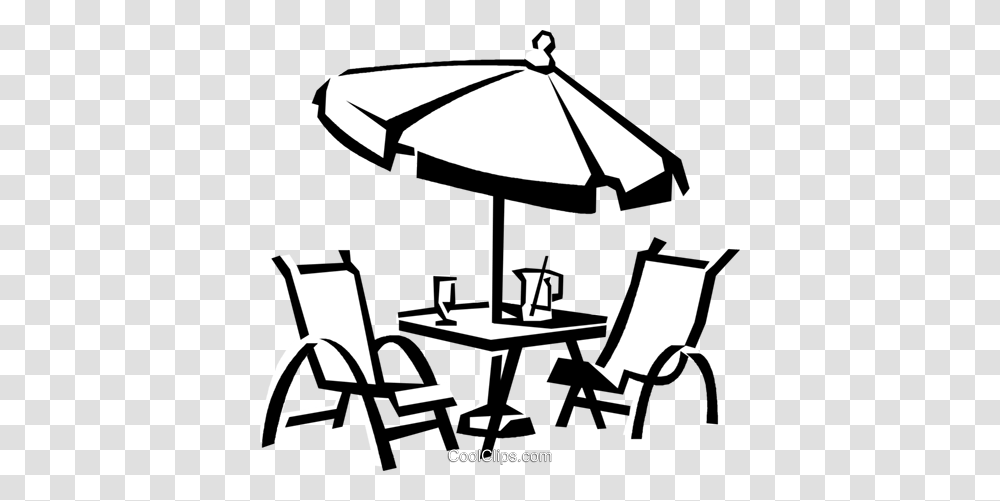 Patio Furniture Royalty Free Vector Clip Art Illustration, Chair, Patio Umbrella, Garden Umbrella, Canopy Transparent Png
