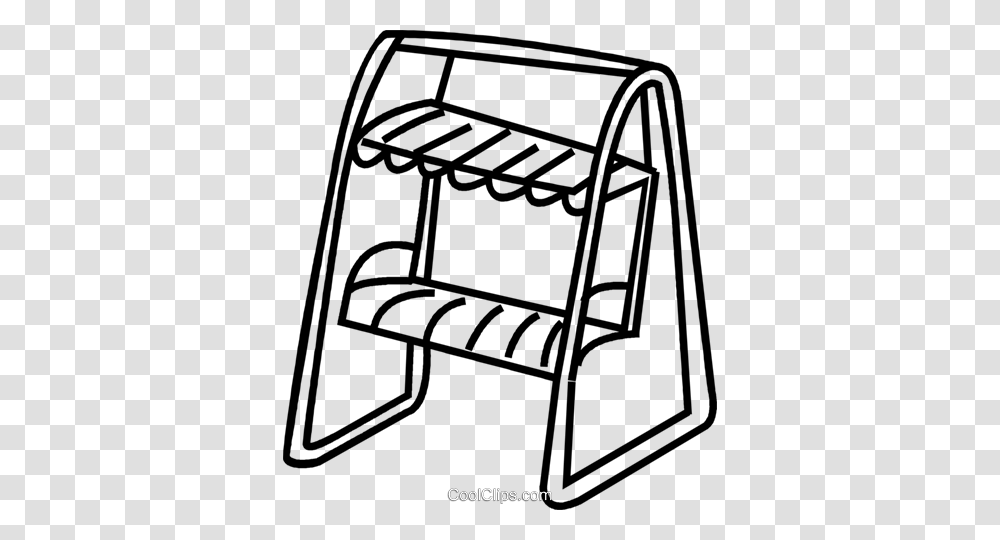 Patio Swing Royalty Free Vector Clip Art Illustration, Chair, Furniture, Stand, Shop Transparent Png