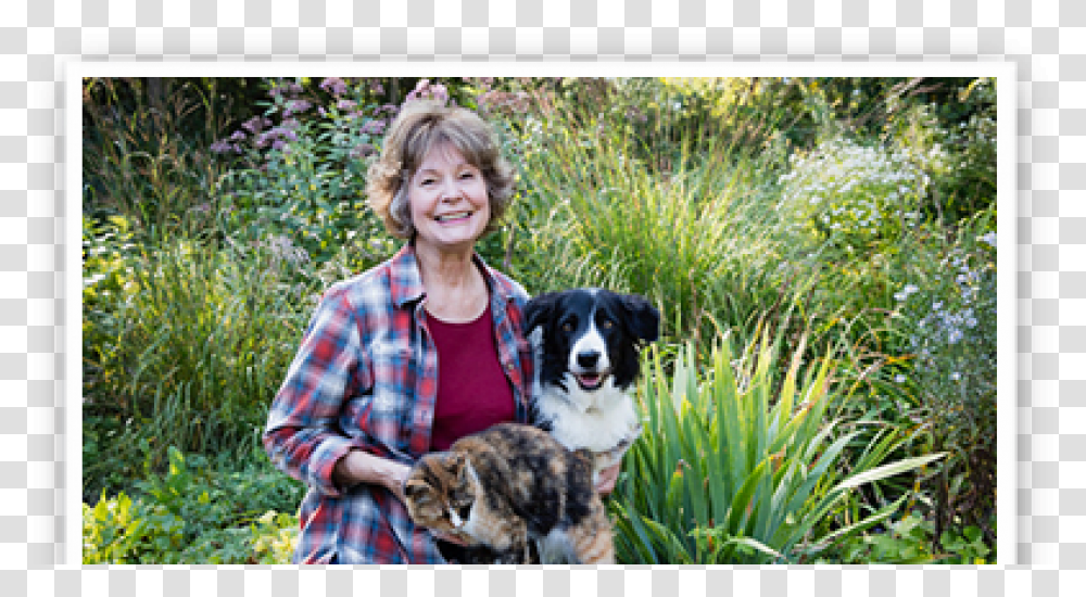 Patricia Mcconnell And Dog Companion Dog, Person, Plant, Pet, Canine Transparent Png