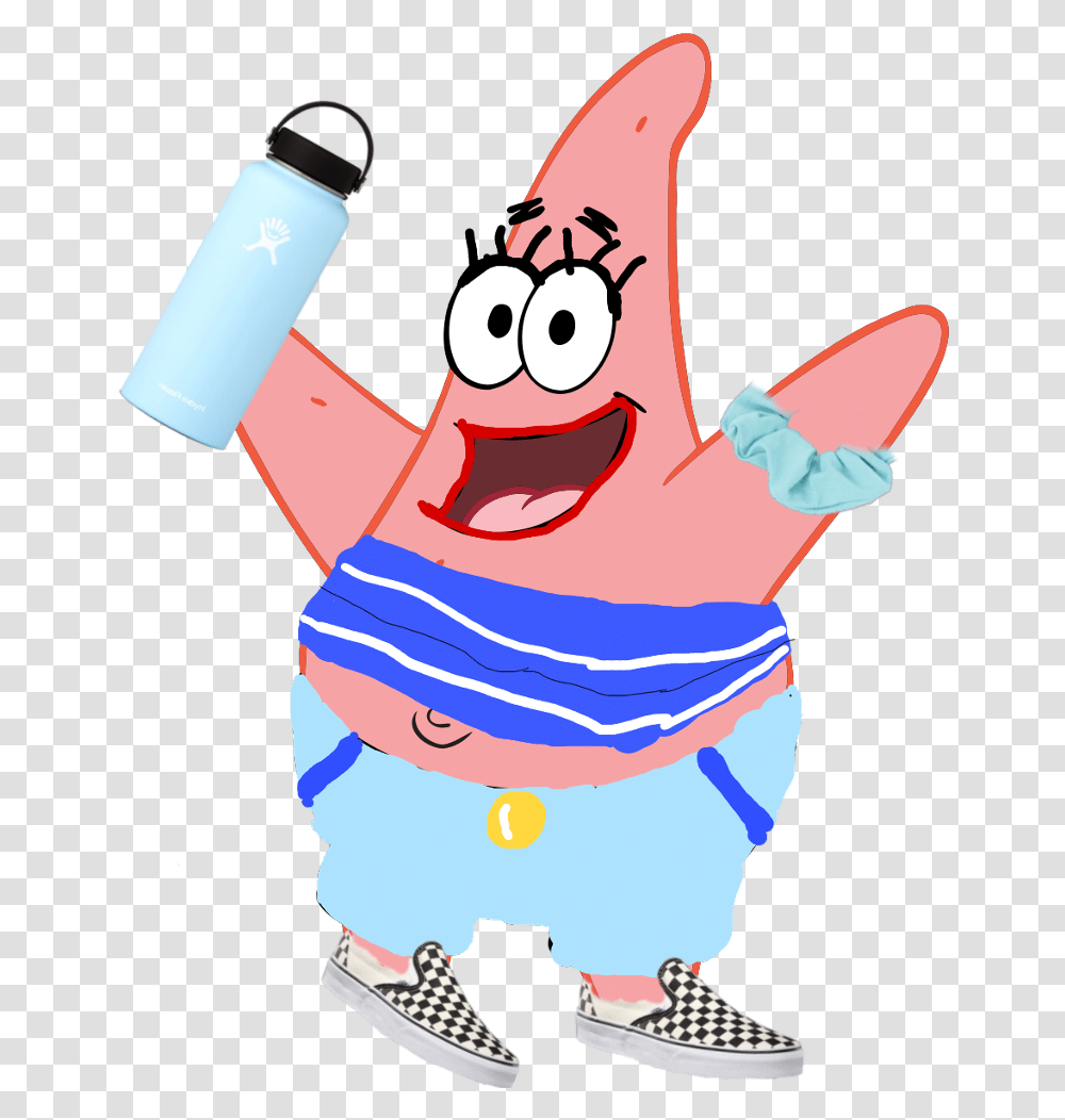 Patrick As A Vsco Girl Patrick Star, Can, Tin, Shoe, Footwear Transparent Png