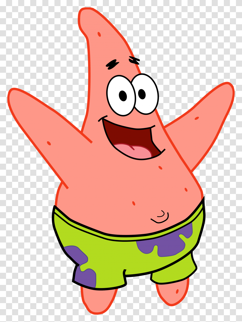 Patrick Star Picture Patrick Star No Background, Mouth, Lip, Teeth, Finger Transparent Png