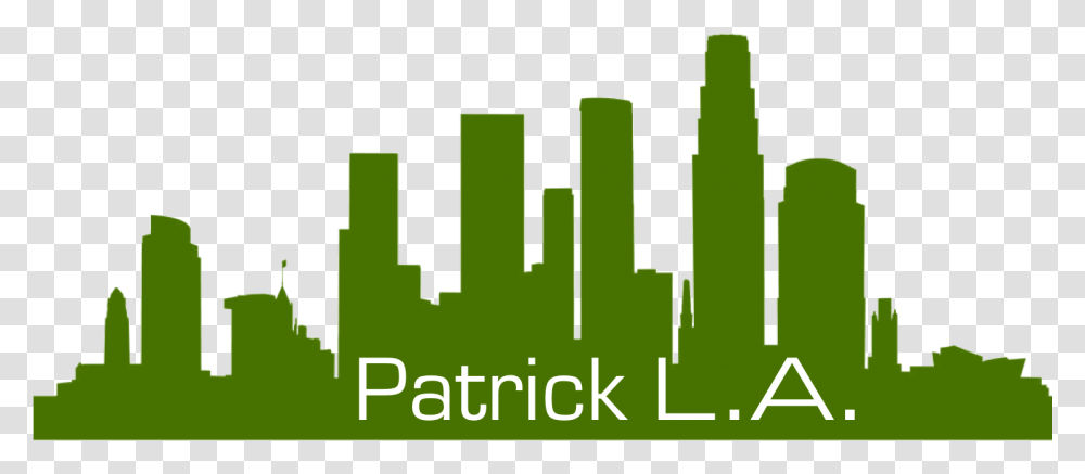 Patricklalogo Las Angeles Skyline Silhouette, Plot, Plant, Animal Transparent Png