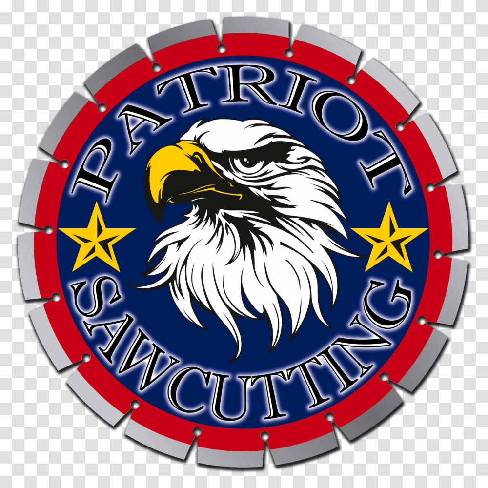 Patriot Sawcutting Logo Stickers Bald Eagle Cartoon, Symbol, Trademark, Emblem, Soccer Ball Transparent Png