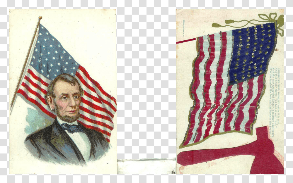 Patriotic Abraham Lincoln American Flag, Person, Human, Rug Transparent Png