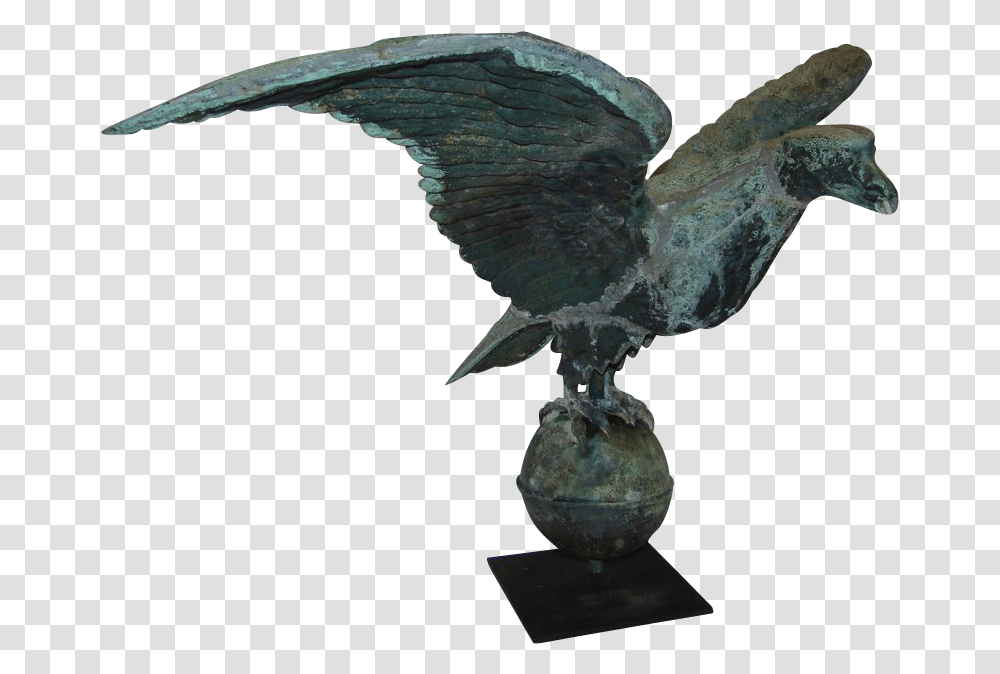 Patriotic American Eagle Antique Weathervane Usa Flag, Bird, Animal, Statue, Sculpture Transparent Png