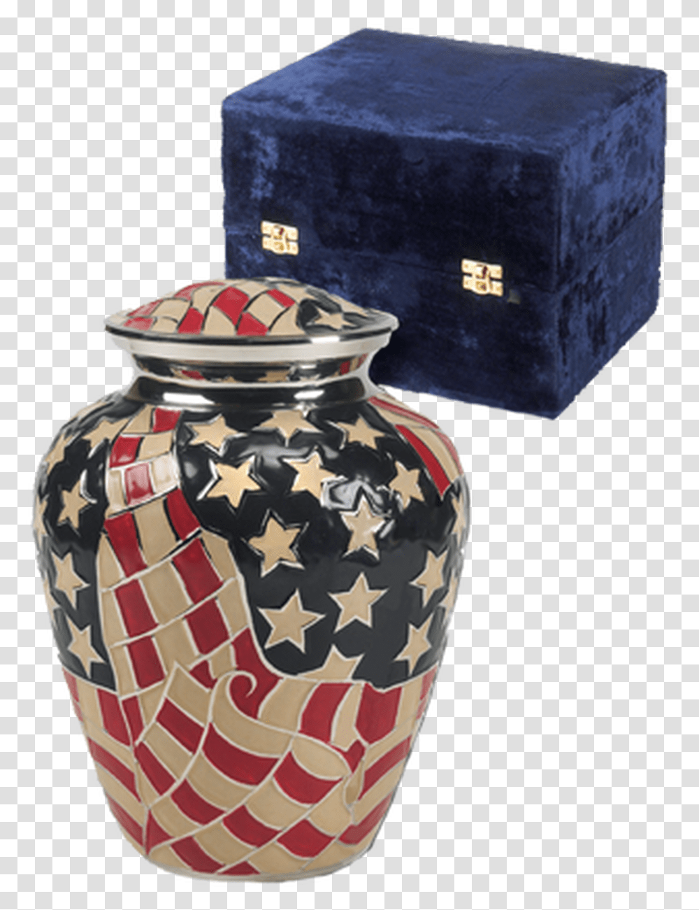 Patriotic Americana Cremation Urn For Ashes Urn, Jar, Pottery, Vase Transparent Png