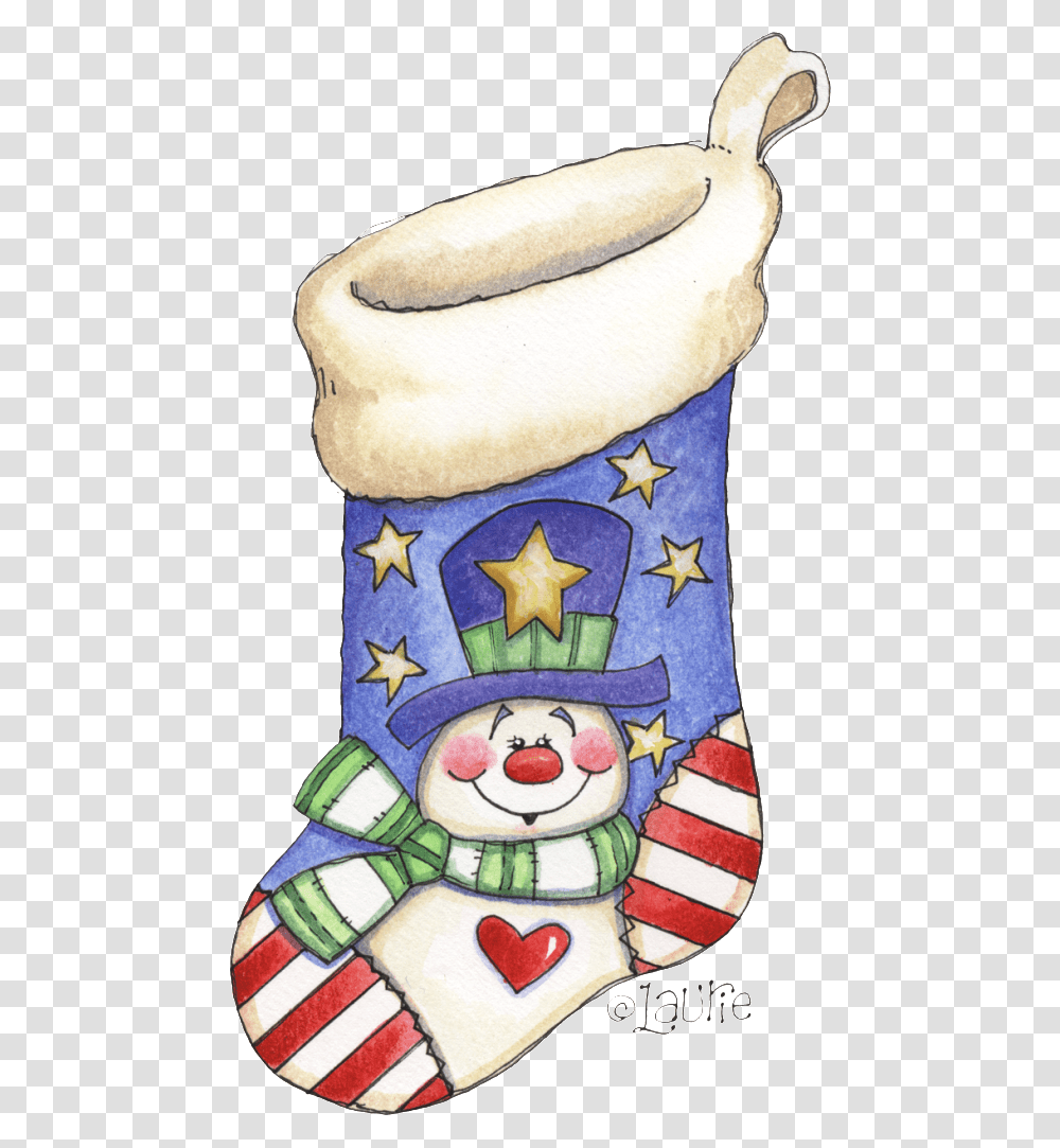 Patriotic Christmas Stocking Border Clipart, Gift, Star Symbol, Applique Transparent Png