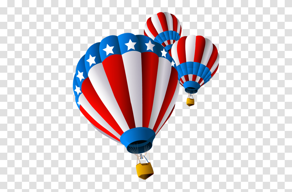 Patriotic Clip Air Balloon, Hot Air Balloon, Aircraft, Vehicle, Transportation Transparent Png