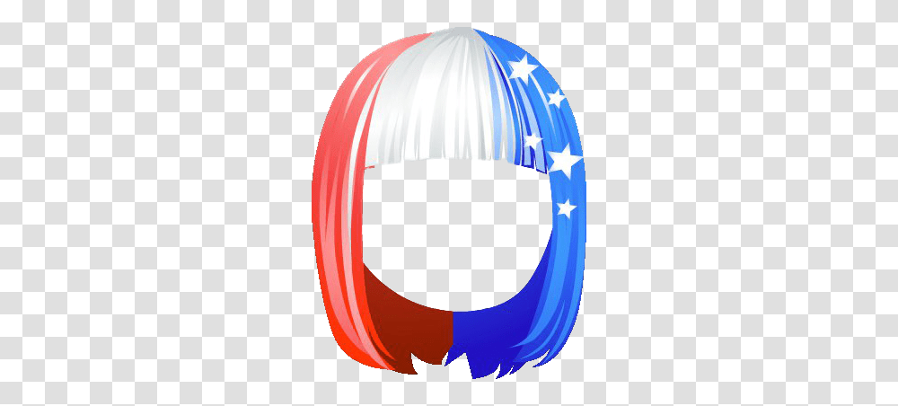 Patriotic Fringe Hair, Purple, Label Transparent Png