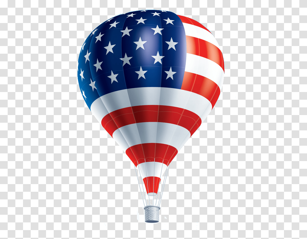 Patriotic Hot Air Balloons, Aircraft, Vehicle, Transportation Transparent Png