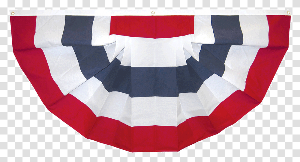 Patriotic Pleated Fan Cotton American Flag Bunting, Canopy, Umbrella, Parachute Transparent Png