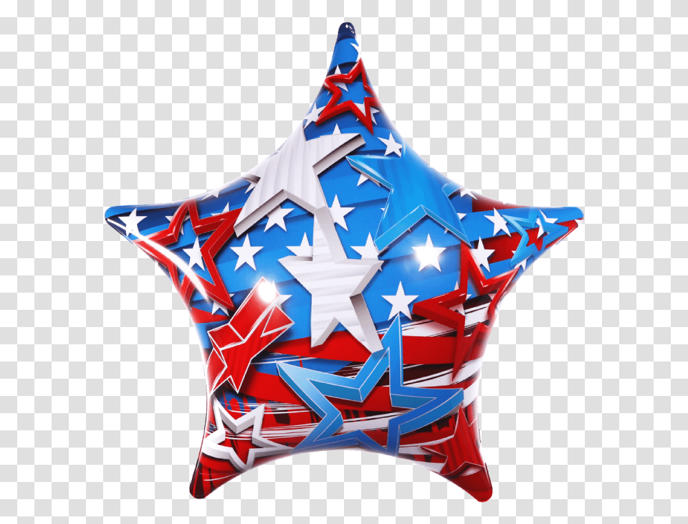 Patriotic Stars Permashape Patriotic Usa Star Balloon, Star Symbol, Flag Transparent Png